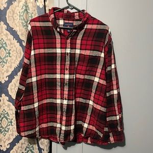 Men’s xxl flannel shirt red black and white